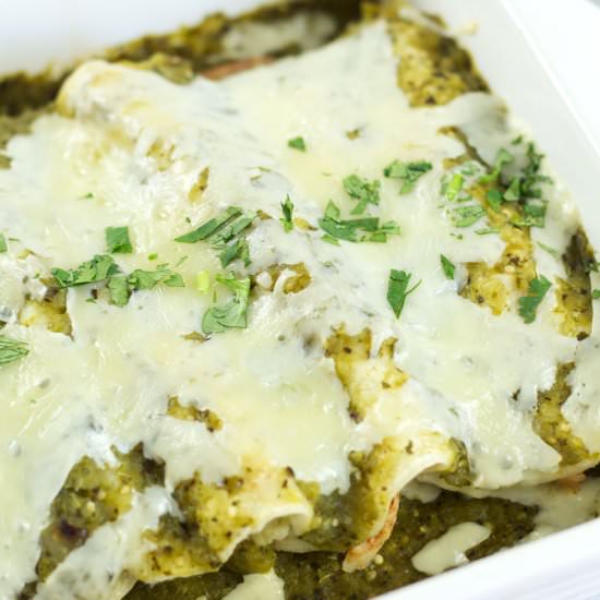 Easy Green Enchiladas - Recipe photo by borrowedbites