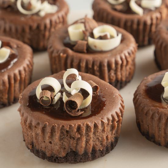 Keto Mini Chocolate Cheesecakes - Recipe photo by debsdailydish