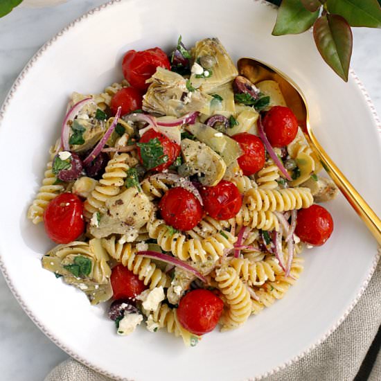Mediterranean Pasta Salad - Recipe photo by twoofakindcooks