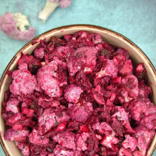 Beet and Cauliflower Raw Slaw - Recipe photo by JustBeetIt