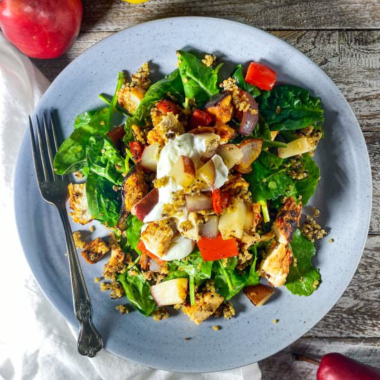 Harissa Chicken Salad with Pears - Recipe photo by Theperksofbeingus
