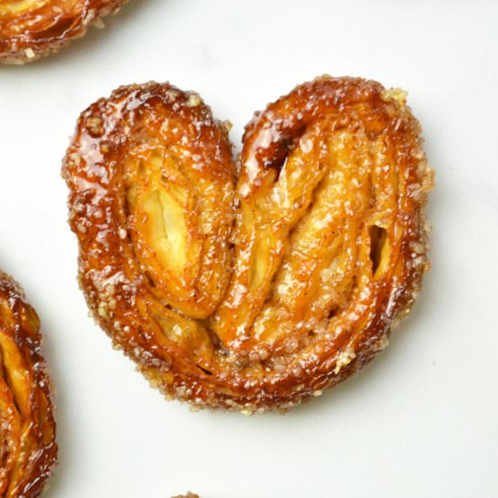 Puff Pastry Palmier Cookies - Recipe photo by Jaja Bakes