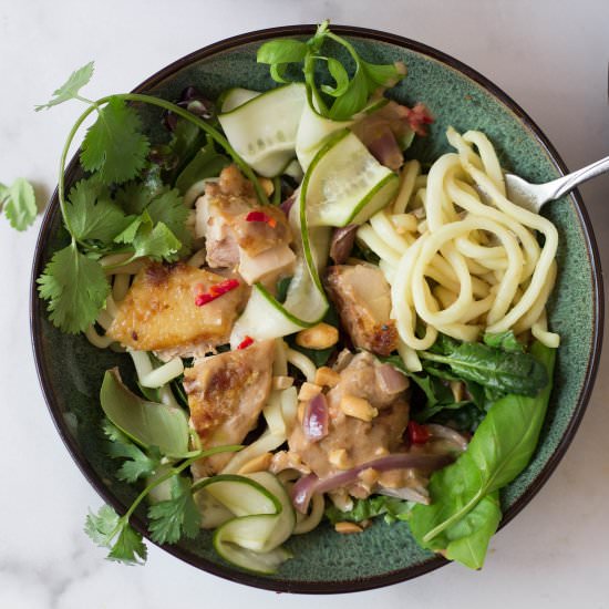 Chicken Noodle Satay Salad - Recipe photo by Gday Souffle