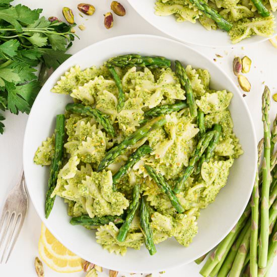 asparagus pesto pasta - Recipe photo by saragatheringdreams