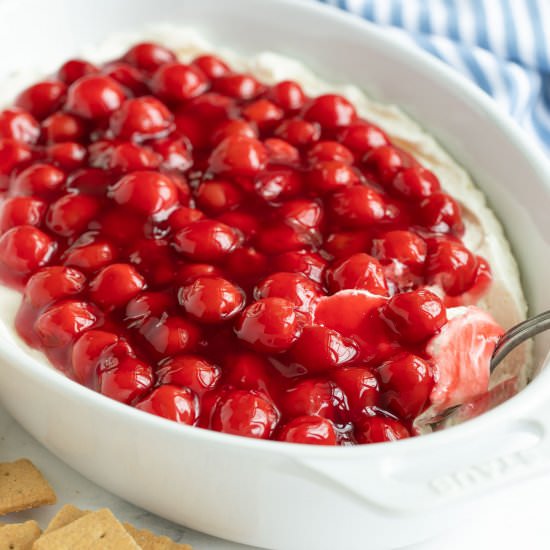 cherry cheesecake dip - Recipe photo by The Blond Cook