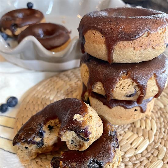 Blueberry Baked Donuts Maple Glaze - Recipe photo by purposeintheprocess