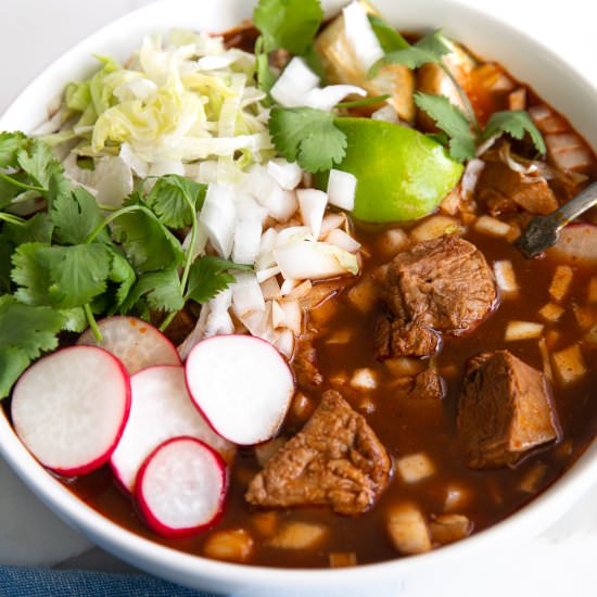 Pozole Rojo - Recipe photo by theforkedspoon
