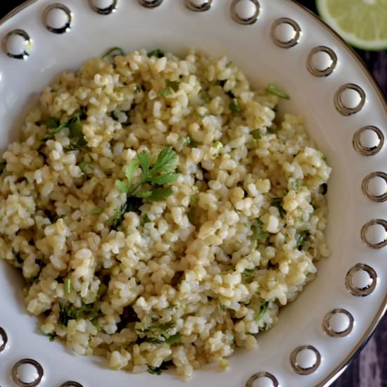 Cilantro Lime Brown Rice - Recipe photo by Hoorah to Health