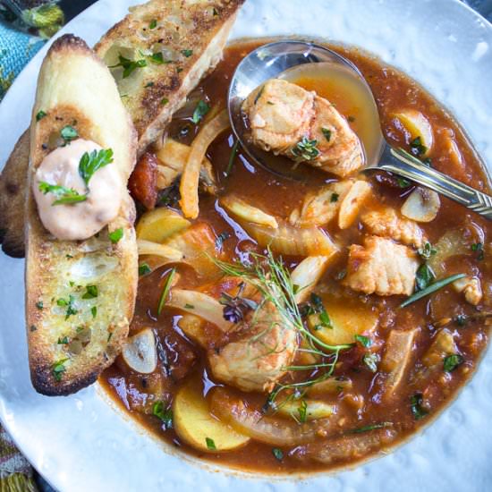 Hearty Mediterranean Fish Soup - Recipe photo by a zest for life