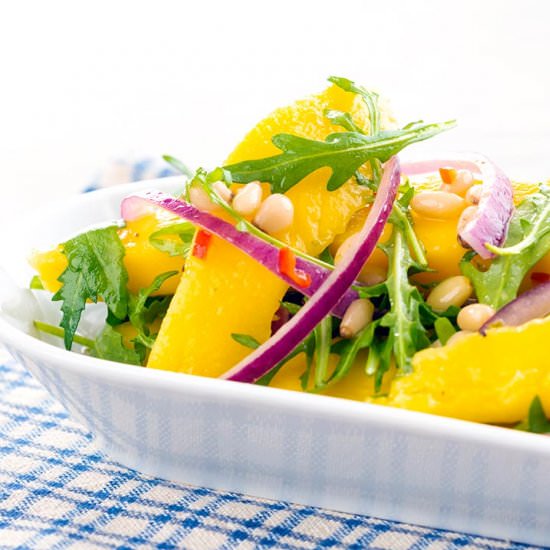 Spicy Mango Salad with Rocket - Recipe photo by Brian Jones