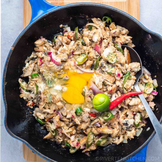 Sizzling Bangus Sisig (Milkfish) - Recipe photo by Rivertenkitchen