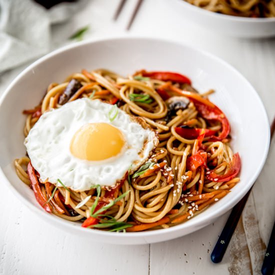 Sesame Vegetable Noodles - Recipe photo by InquiringChef