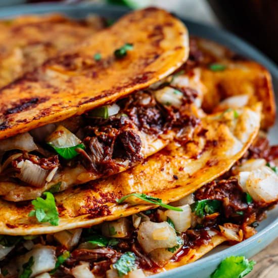 Birria Tacos - Recipe photo by savorysuitcase