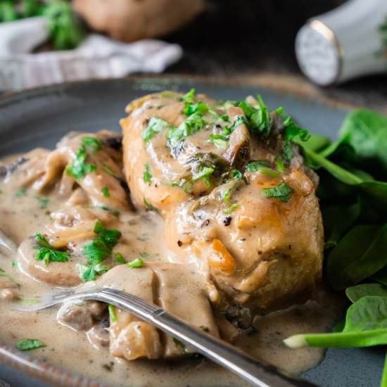Chicken in Mushroom Sauce - Recipe photo by savorysuitcase