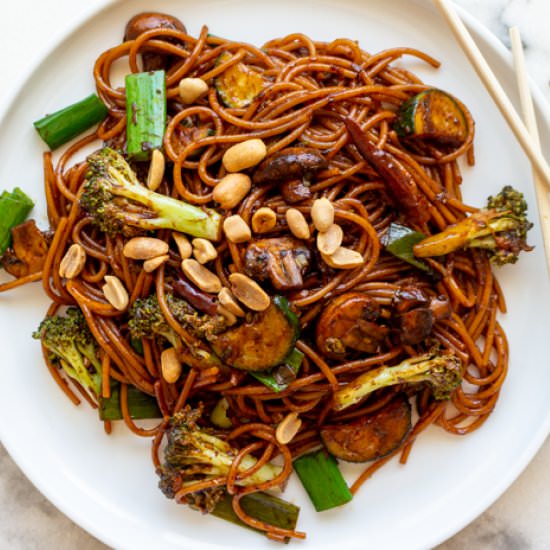 Kung Pao Noodles & Veggie Stir-Fry - Recipe photo by maddysavenue