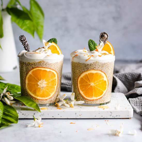 Orange Creamsicle Chia Pudding - Recipe photo by Thedeliciousplate