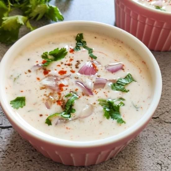 Onion raita - Recipe photo by greenbowl2soul