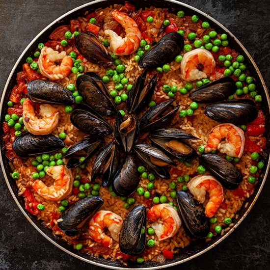 Chicken, Seafood and Chorizo Paella - Recipe photo by saltandpestle