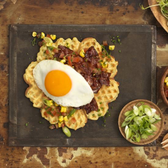 Waffles with Bacon&Egg - Recipe photo by nordicrecipebox
