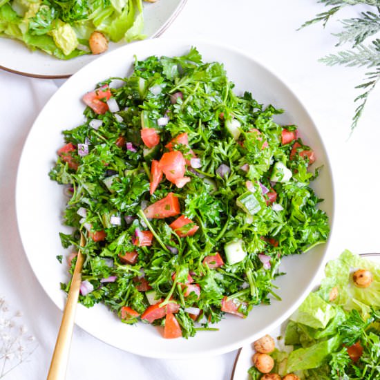 Easy Grain-Free Tabbouleh Salad - Recipe photo by earthly provisions
