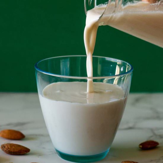 How To Make Almond Milk in 10 mins - Recipe photo by Ourplantbasedworld