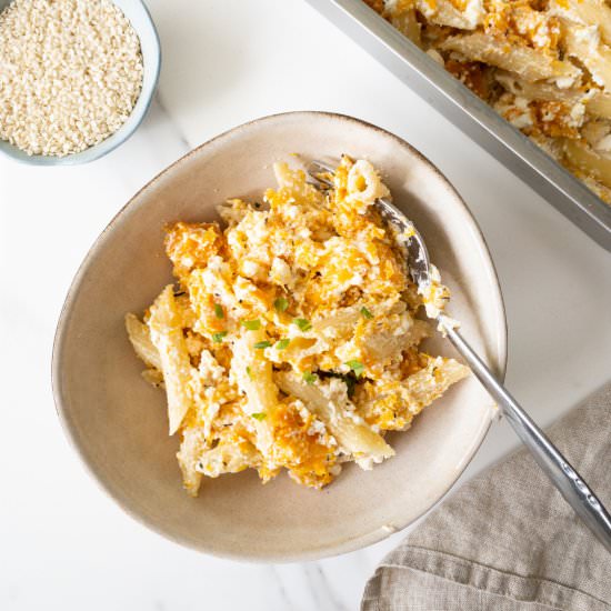 Baked ricotta and squash pasta - Recipe photo by Low Histamine Kitchen