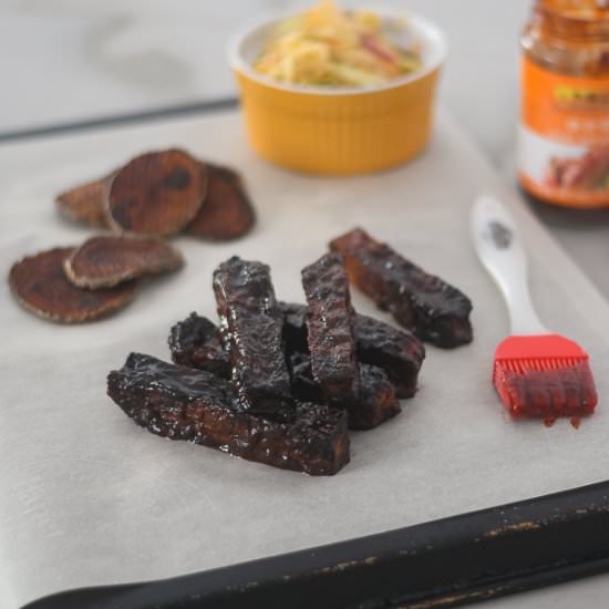 Vegan Mushroom Ribs - Recipe photo by Feed Your Soul
