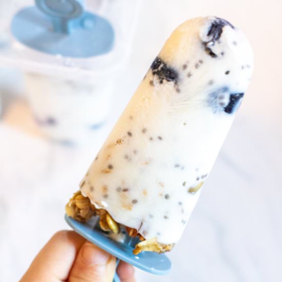 Blueberry Parfait Popsicles - Recipe photo by servedfromscratch
