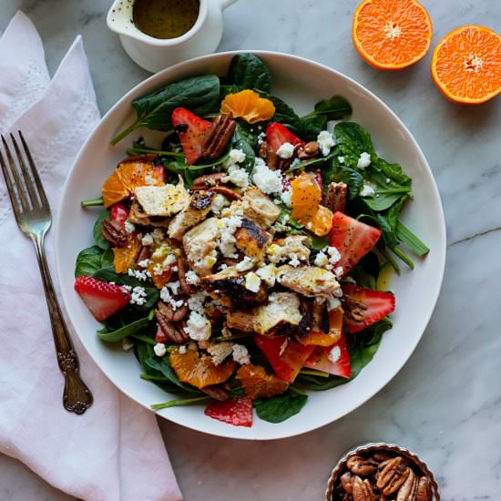 Grilled Chicken & Strawberry Salad - Recipe photo by Theperksofbeingus