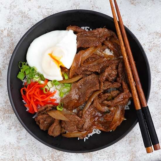Japanese Beef Bowl ( Gyudon ) - Recipe photo by khinskitchen@gmail.com