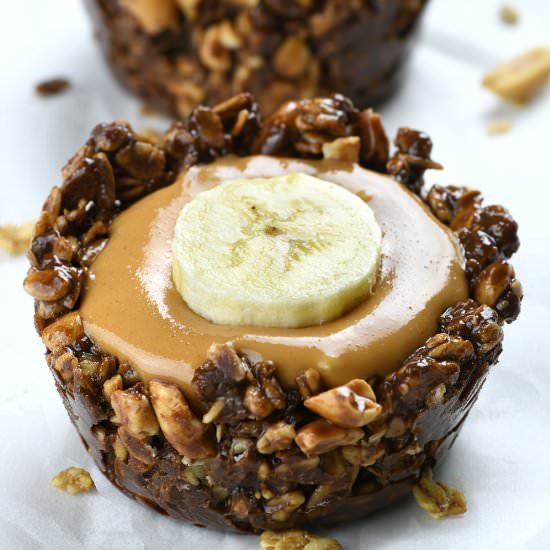 Chocolate Granola Cups - Recipe photo by omgchocolatedesserts