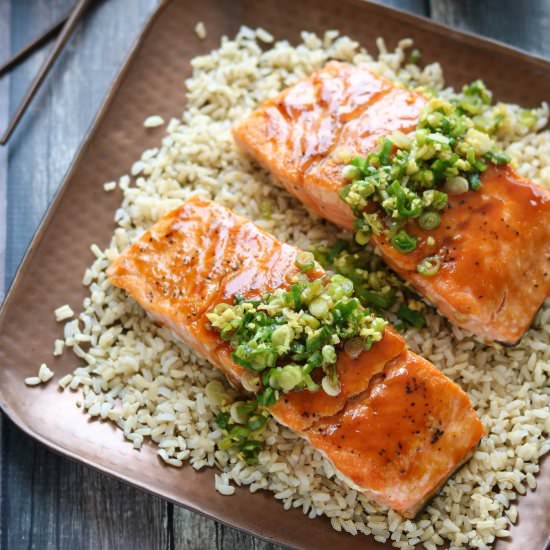 Red Miso Salmon - Recipe photo by Two Healthy Kitchens