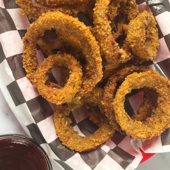 Air Fryer Frozen Onion Rings (Keto) - Recipe photo by summeryule.com