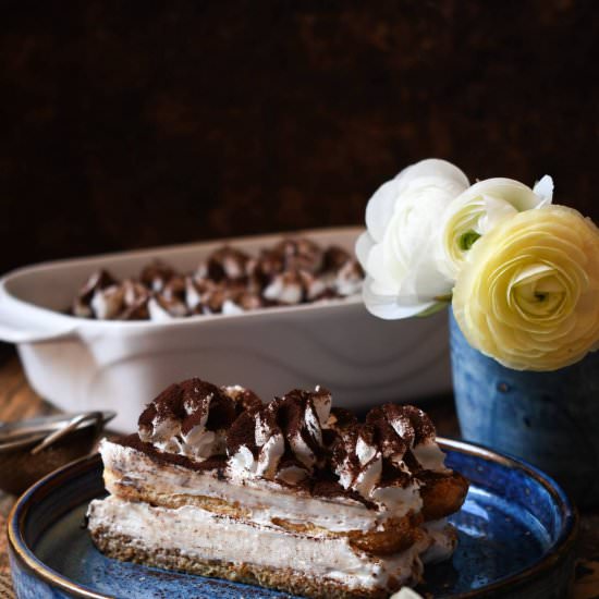 The Easiest Eggless Tiramisu Recipe - Recipe photo by yummology