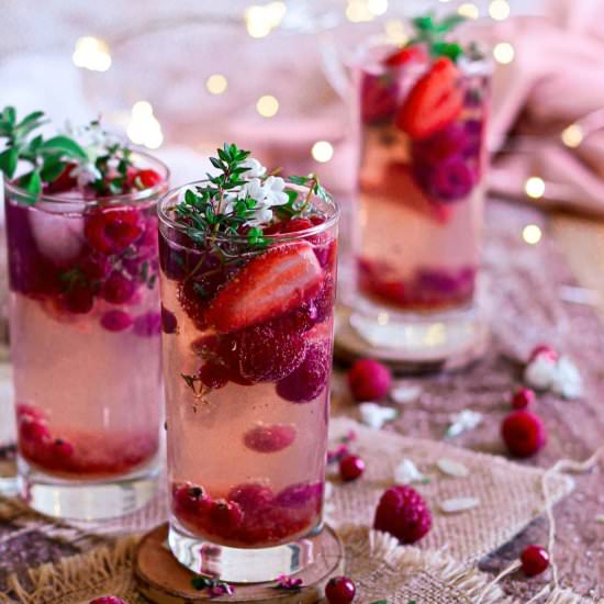 Vegan Strawberry,Raspberry Mocktail - Recipe photo by BarbaraFrenchVegan