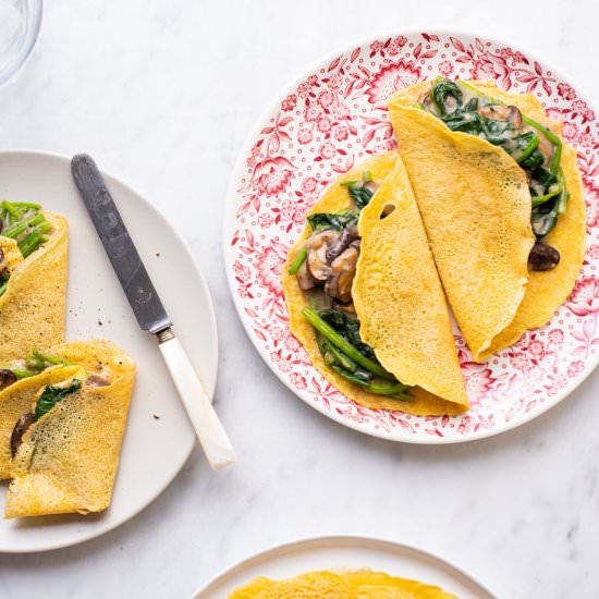 Chickpea Crepes - Recipe photo by thenewbaguette