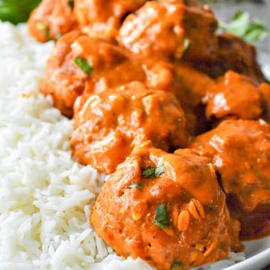 Tikka Masala Meatballs - Recipe photo by ToSimplyInspire