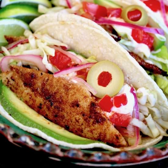 Blackened Fish Tacos - Recipe photo by cookingontheweekends