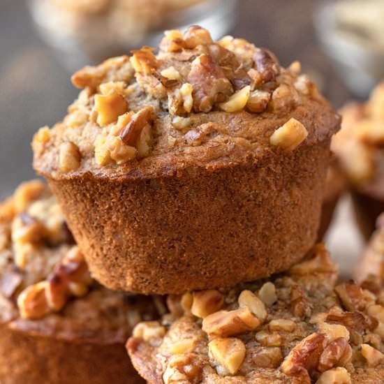 Banana Nut Muffins - Recipe photo by thecozyapron