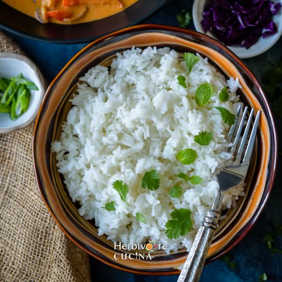 Instant Pot Jasmine Rice - Recipe photo by Herbivore Cucina