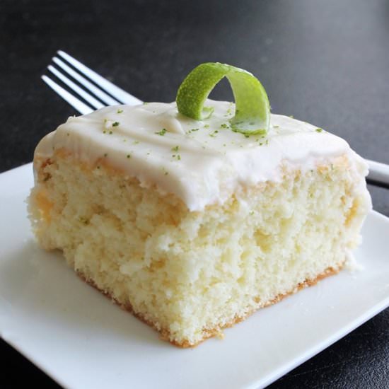Lime Cake w/ Cream Cheese Frosting - Recipe photo by MyRecipeReviews