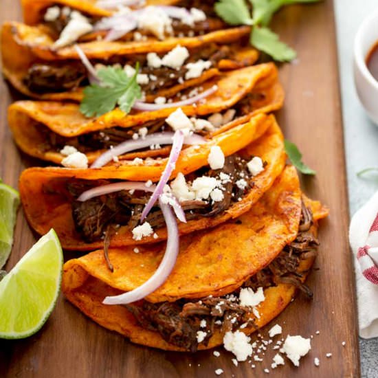 Birria Tacos - Recipe photo by Lemon blossoms