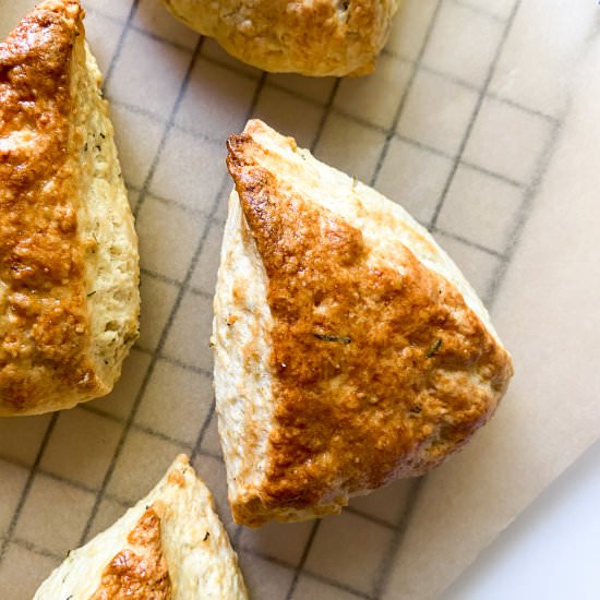 Savory Lemon Rosemary Scones - Recipe photo by Sugarylogic