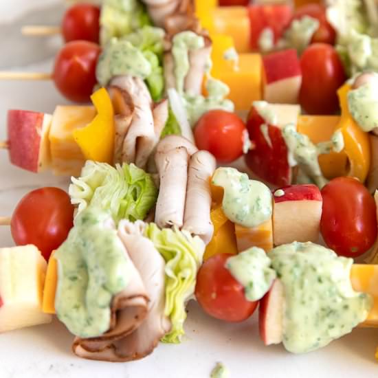 Deli Salad Skewers - Recipe photo by theforkedspoon