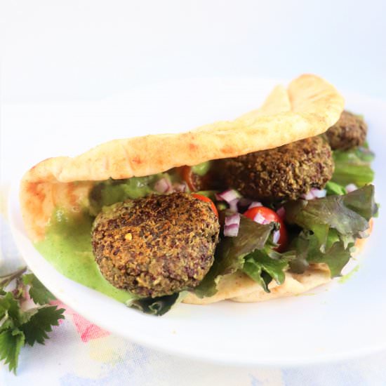 Stinging Nettle Quinoa Falafel - Recipe photo by veryveganval