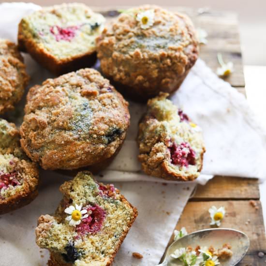 Bakery Style Berry Lemon Muffins - Recipe photo by butternutandsage