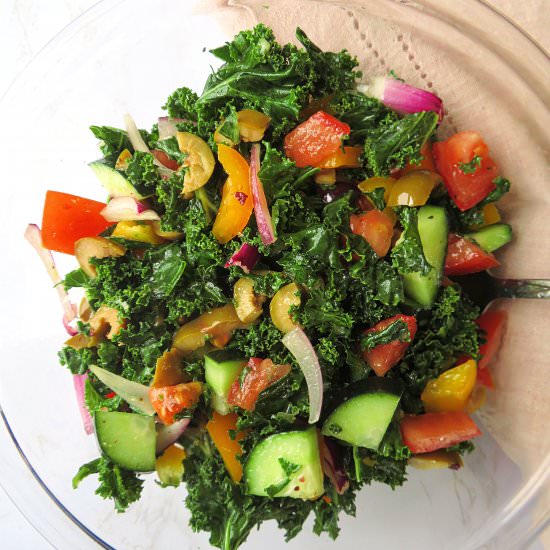 Summer Kale Salad - Recipe photo by themidwestkitchenblog