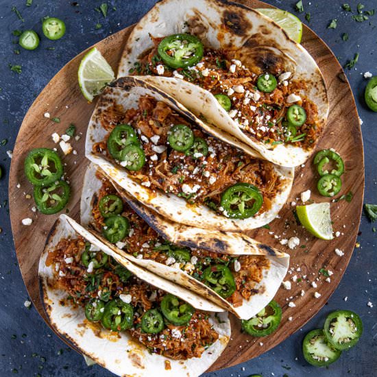 Chicken Tinga Tacos - Recipe photo by ChiliPepperMadness