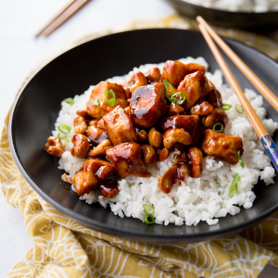 Sticky Cashew Chicken - Recipe photo by InquiringChef