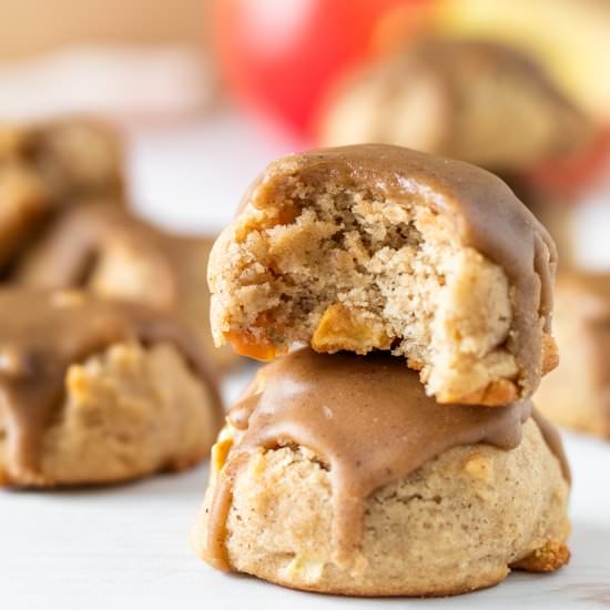 caramel iced soft apple cookies - Recipe photo by butter and bliss